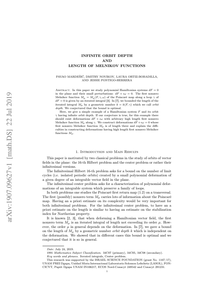 First page