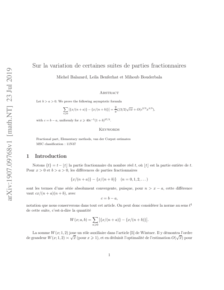 First page