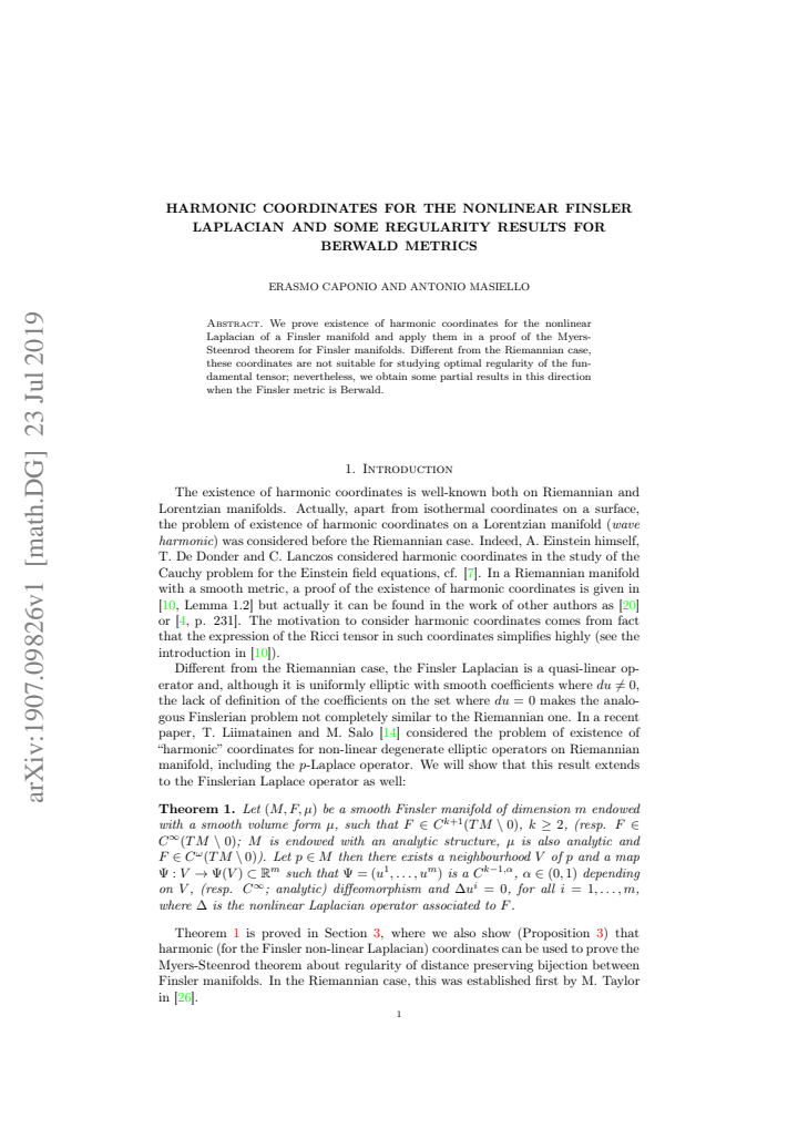 First page
