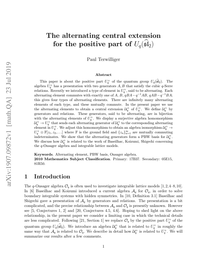 First page