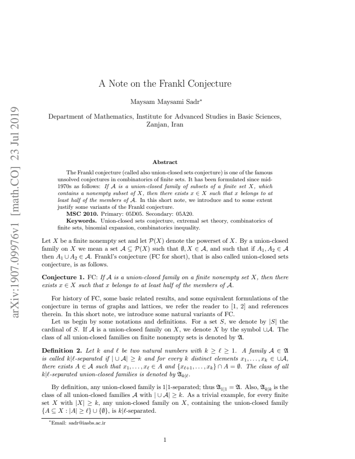 First page