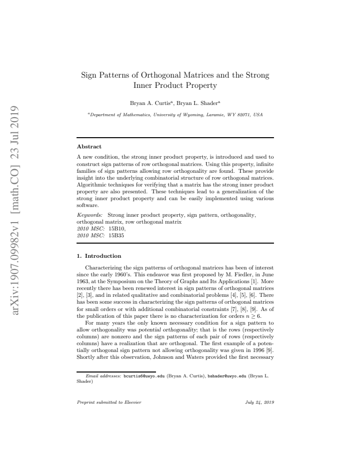 First page