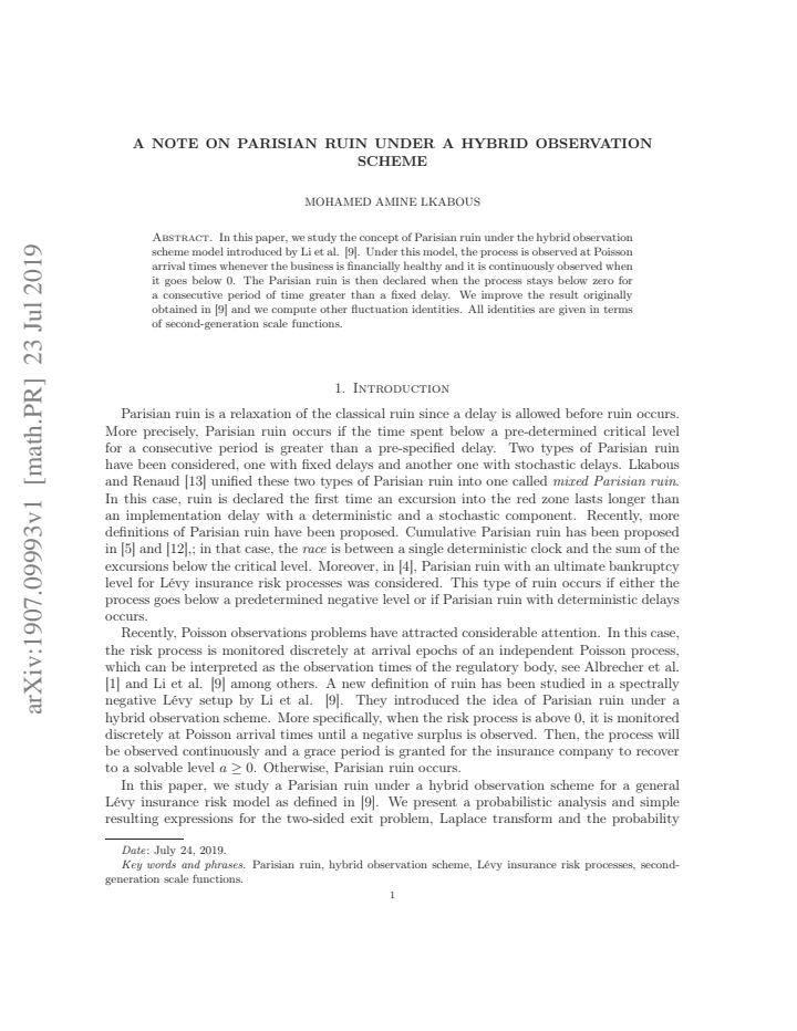 First page