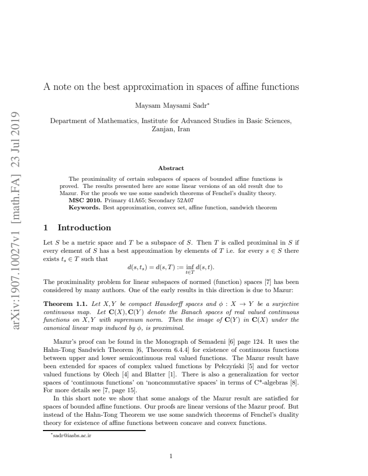 First page