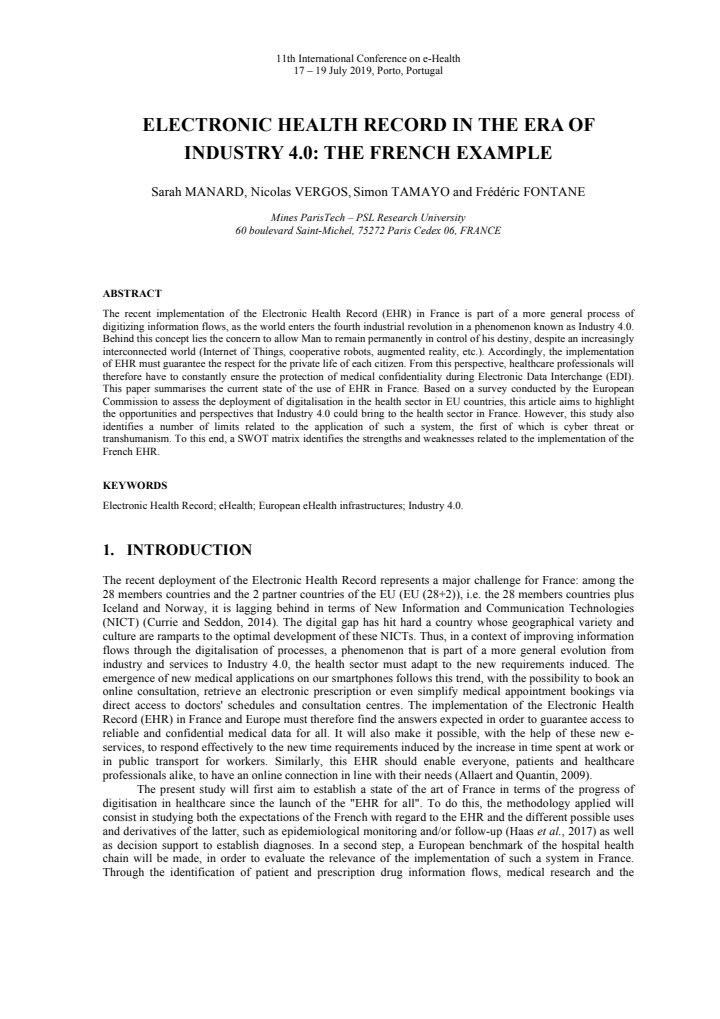 First page