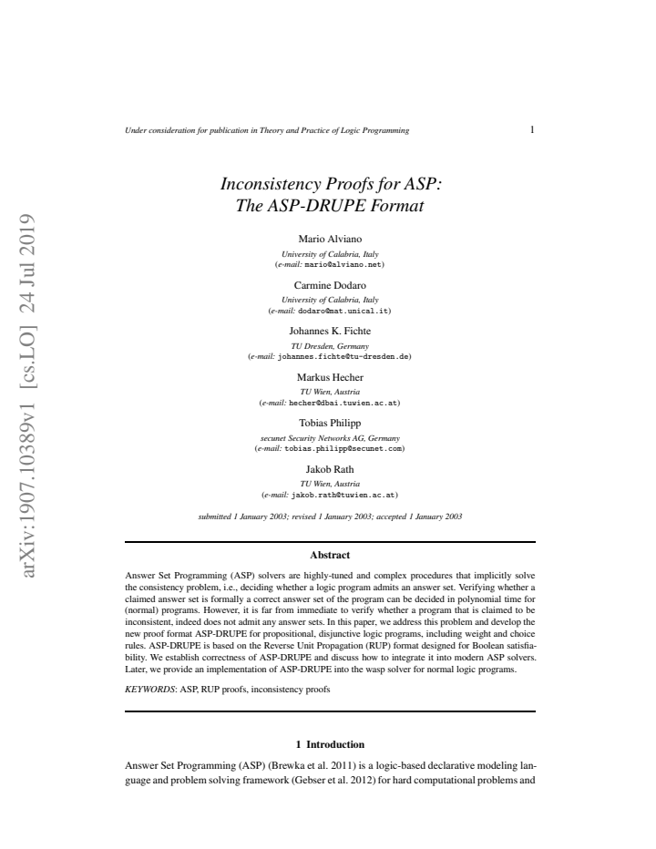 First page