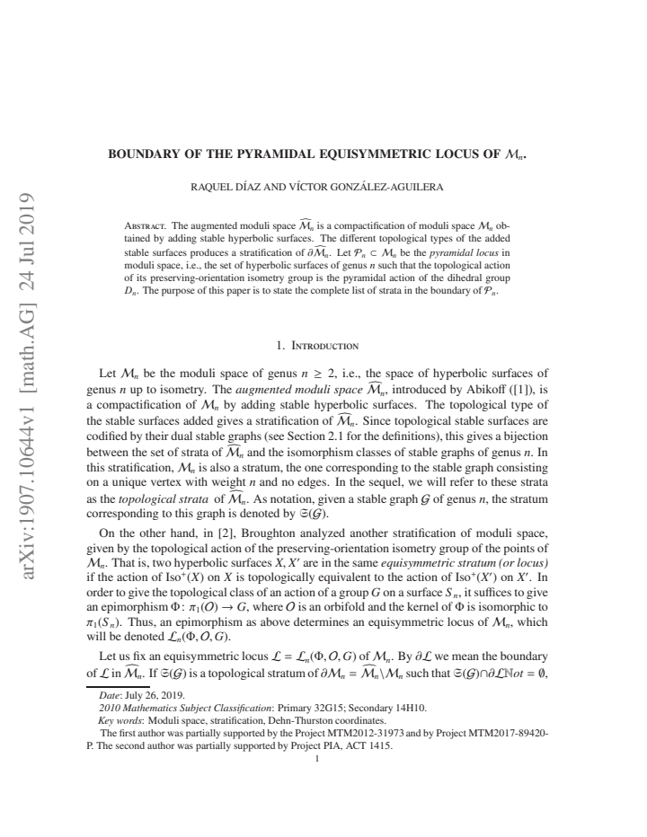 First page