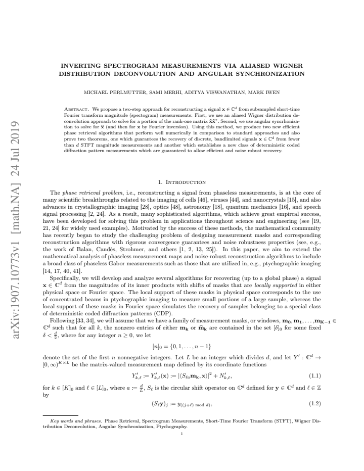 First page