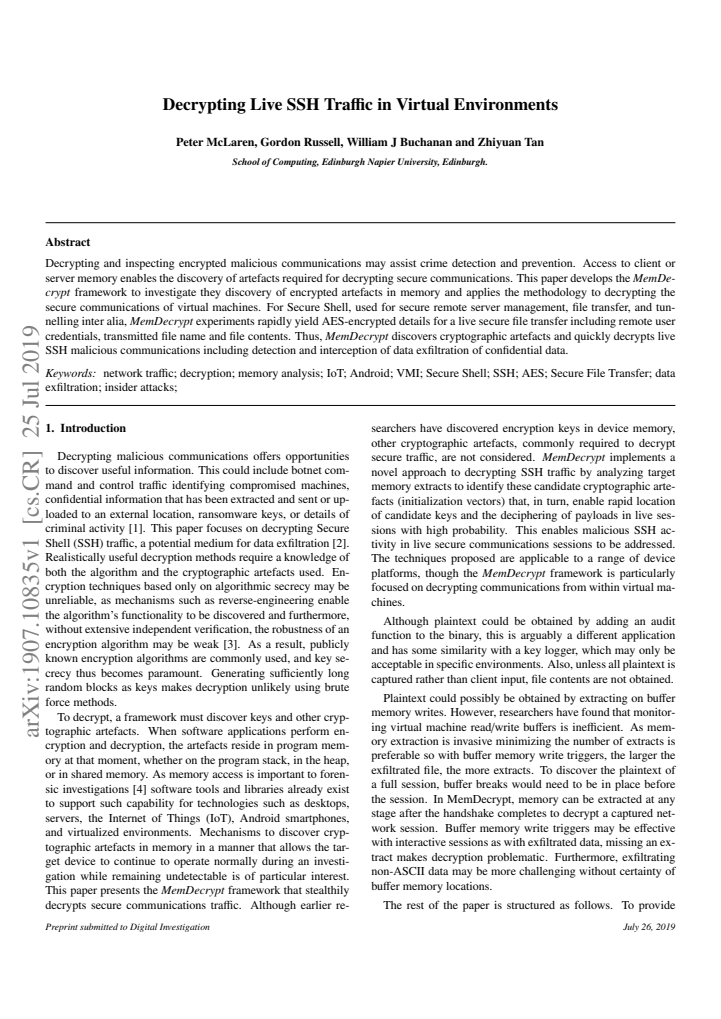First page