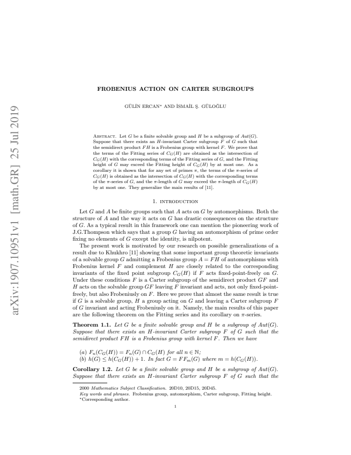 First page
