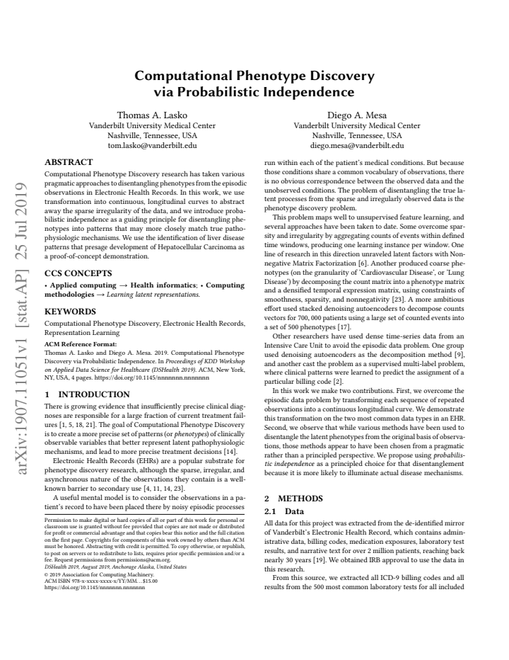 First page