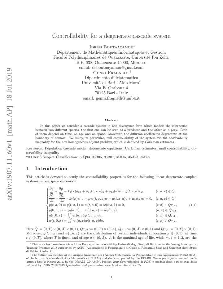 First page