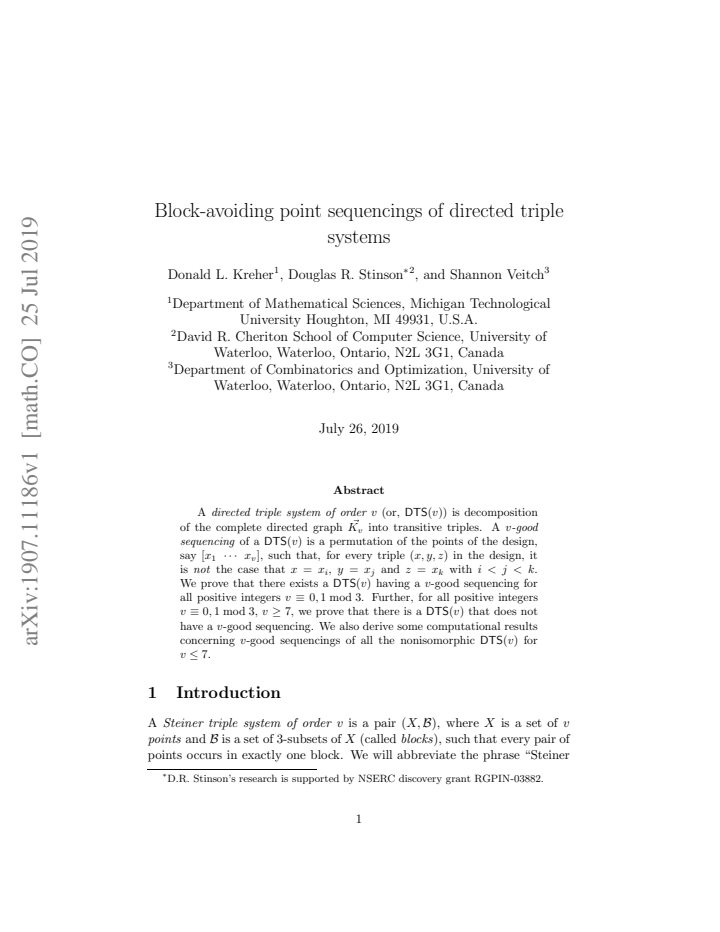 First page