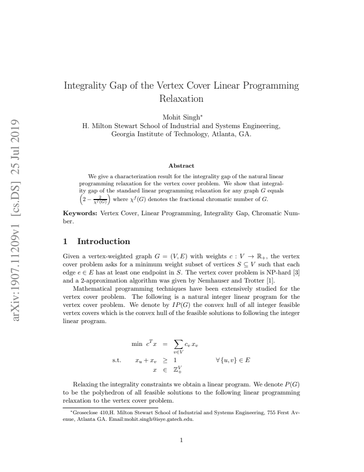 First page