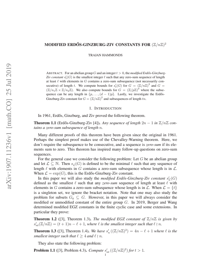 First page