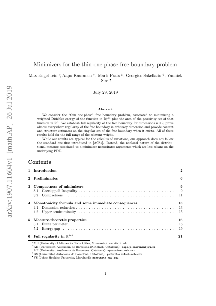 First page