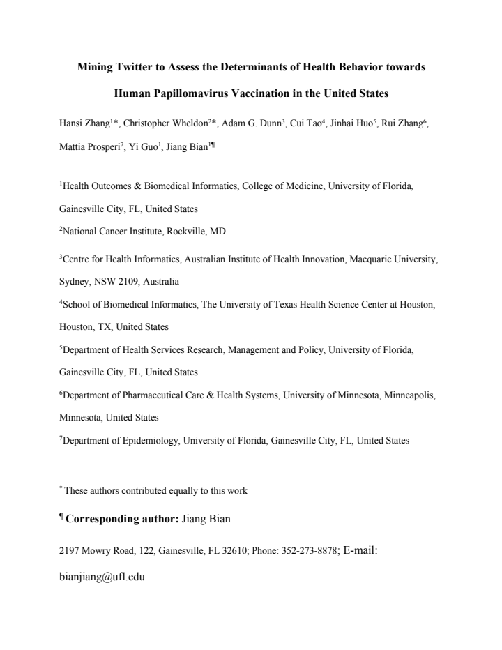 First page