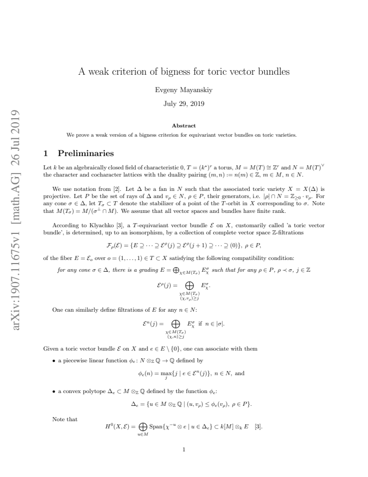 First page