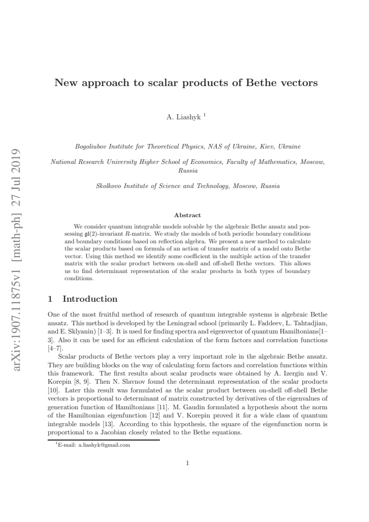 First page