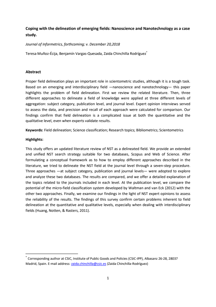 First page