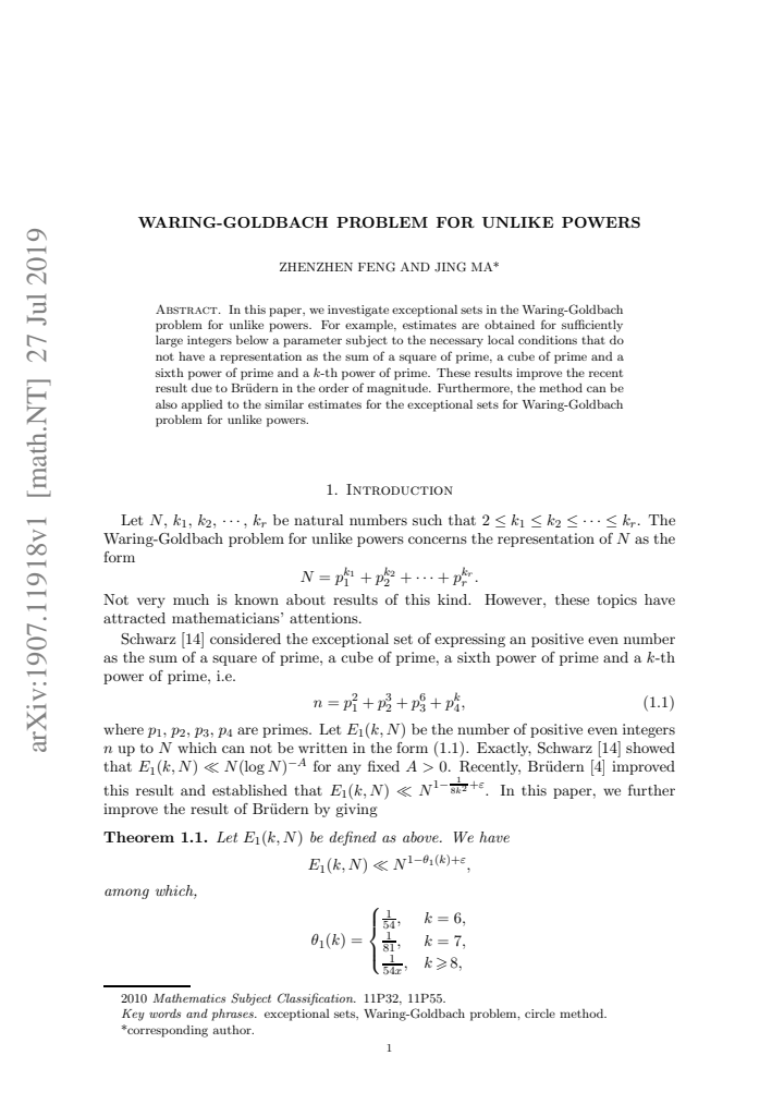 First page
