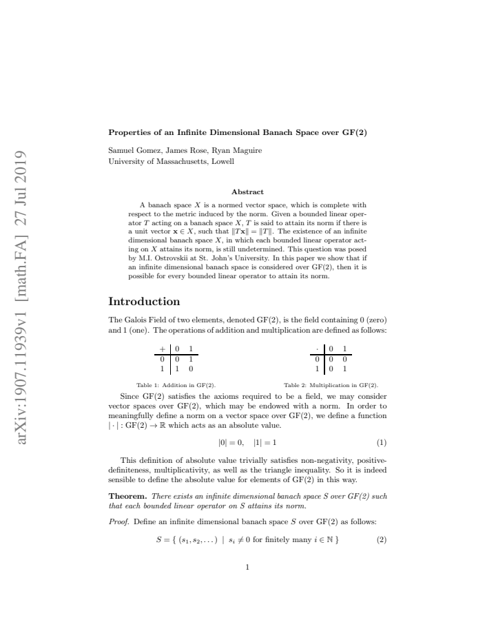 First page