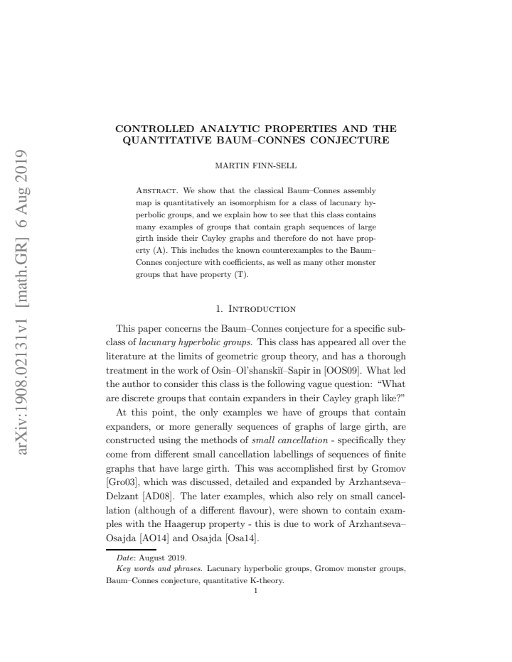 First page
