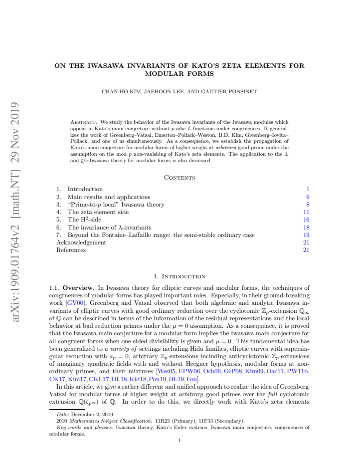 First page