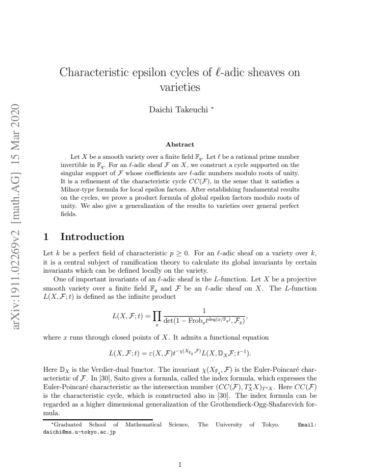 First page