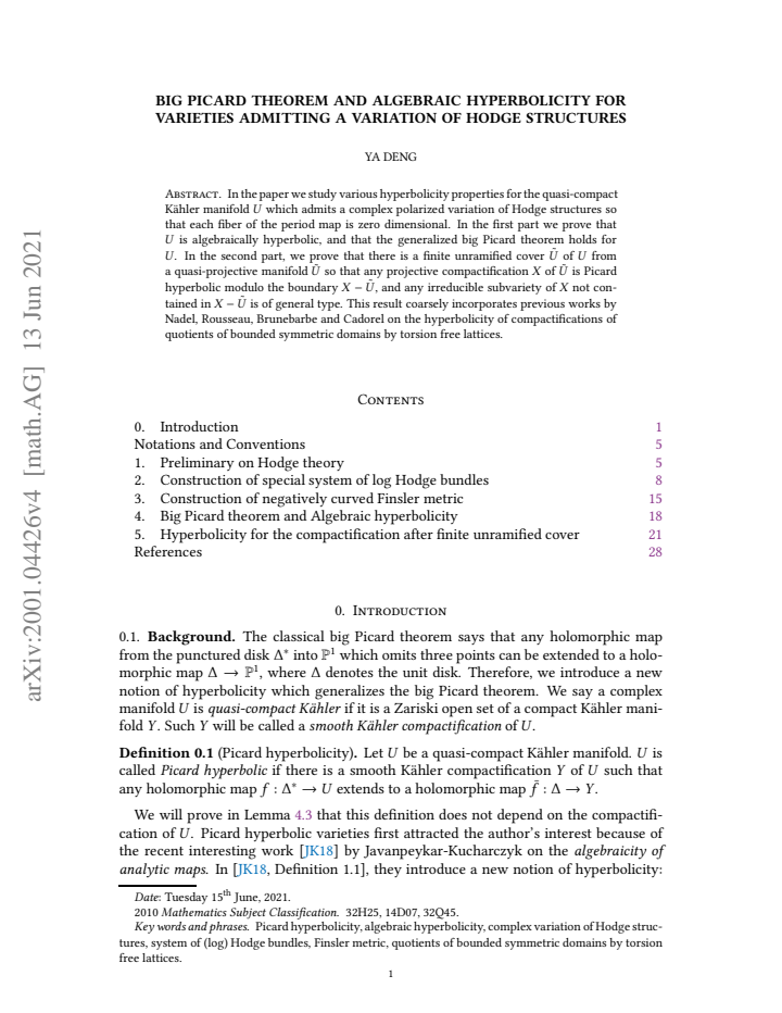 First page