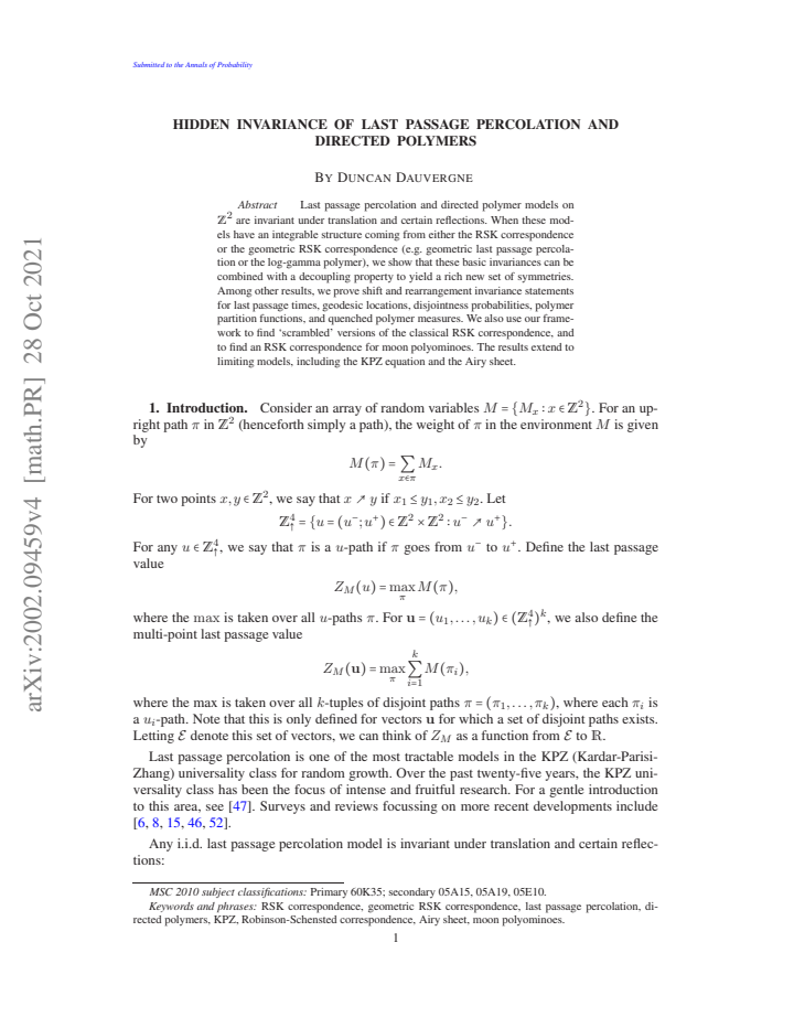 First page