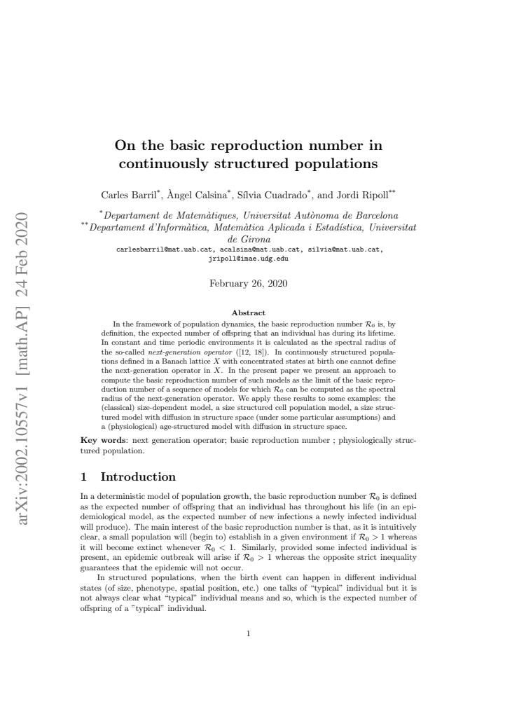 First page