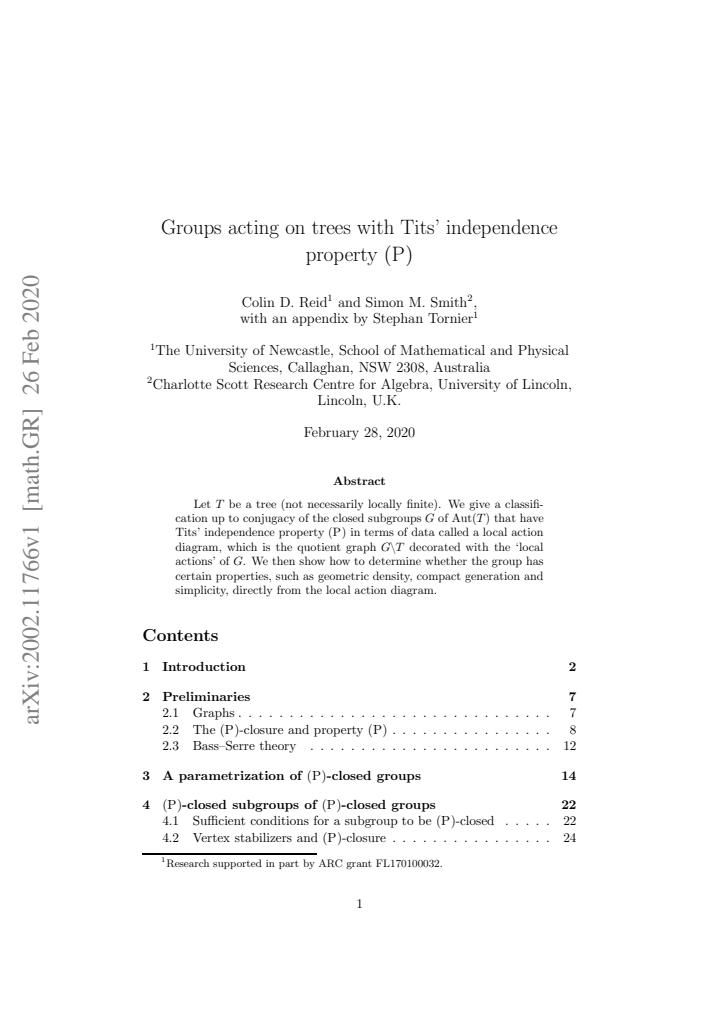 First page