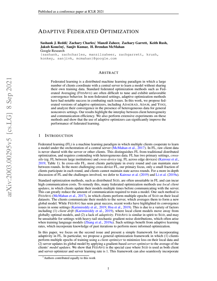 First page