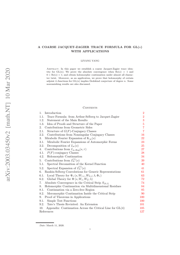 First page