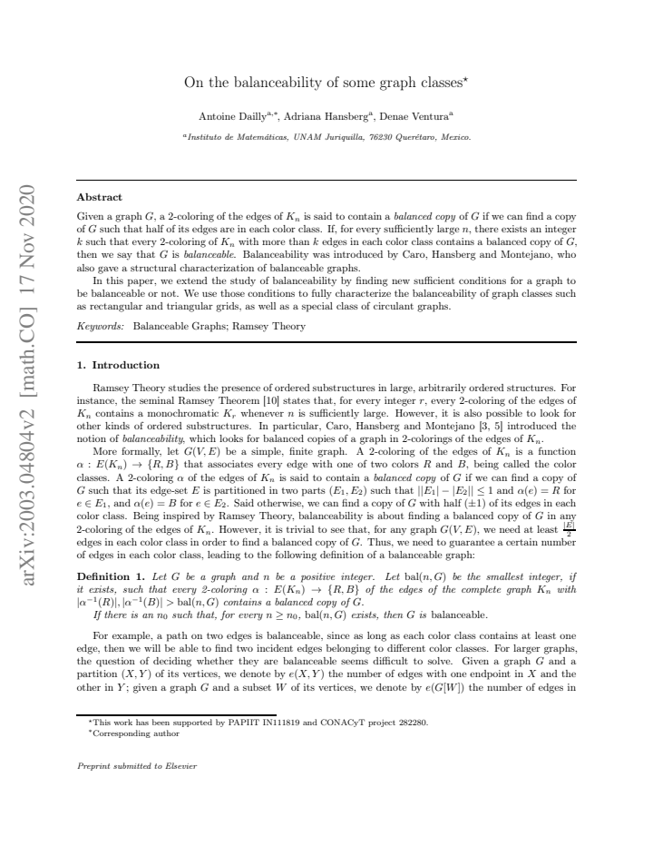 First page