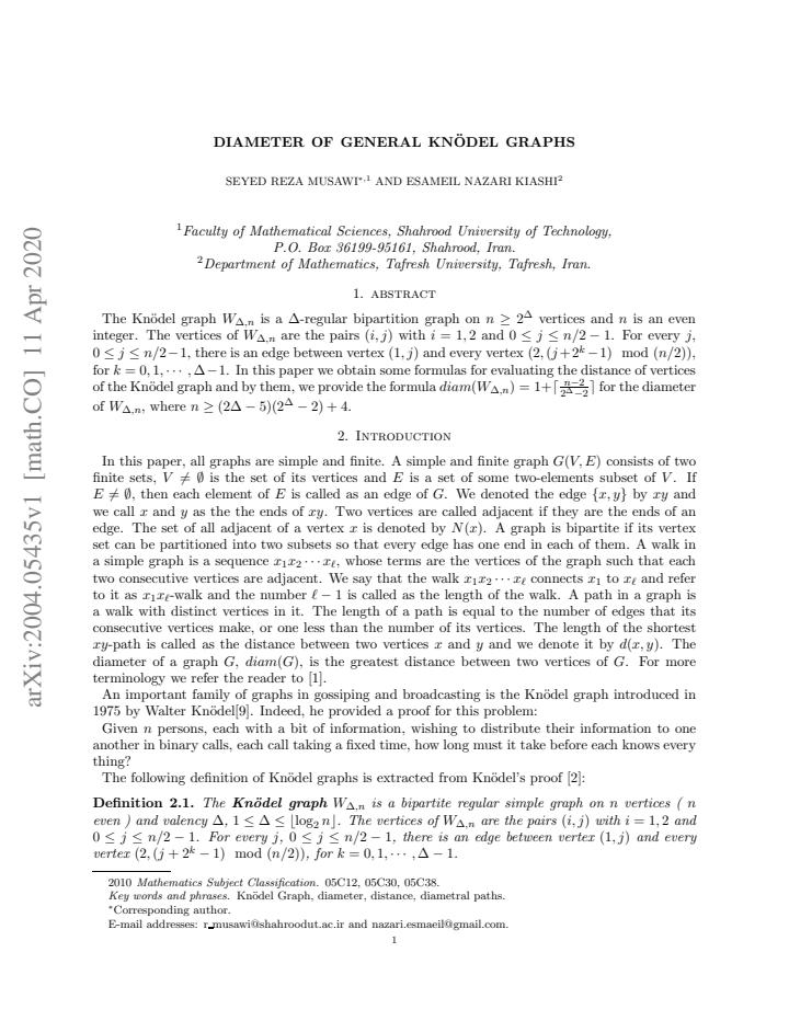 First page
