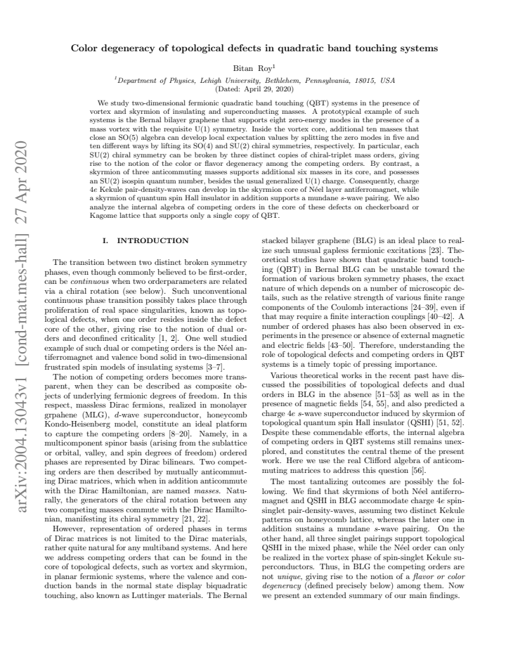 First page
