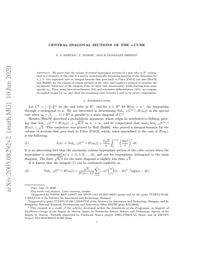 First page