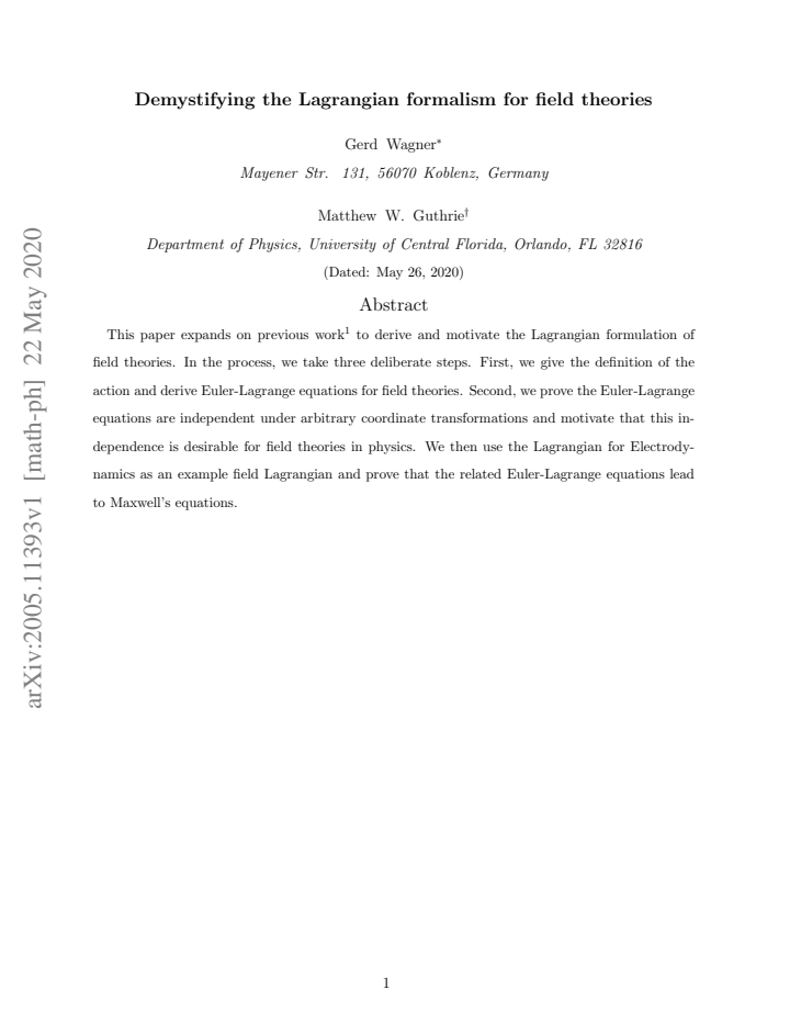 First page