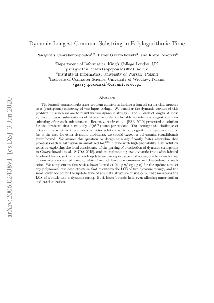 First page