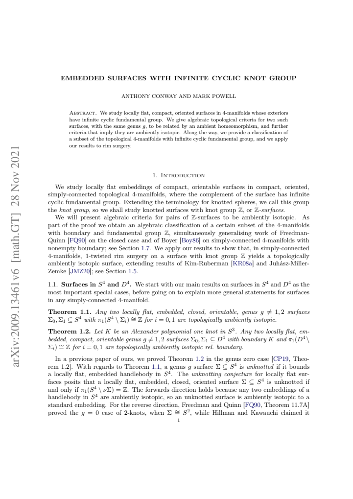 First page