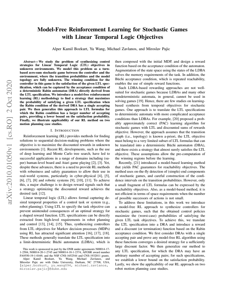 First page