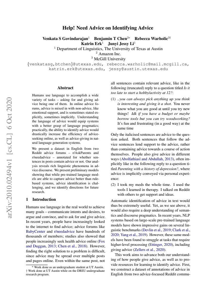 First page