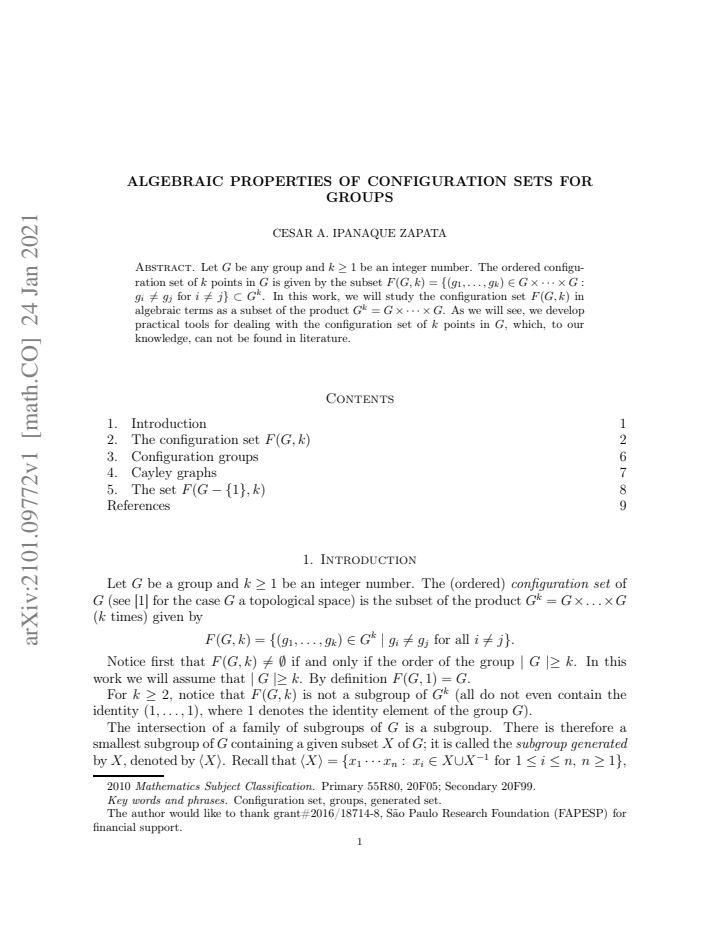 First page