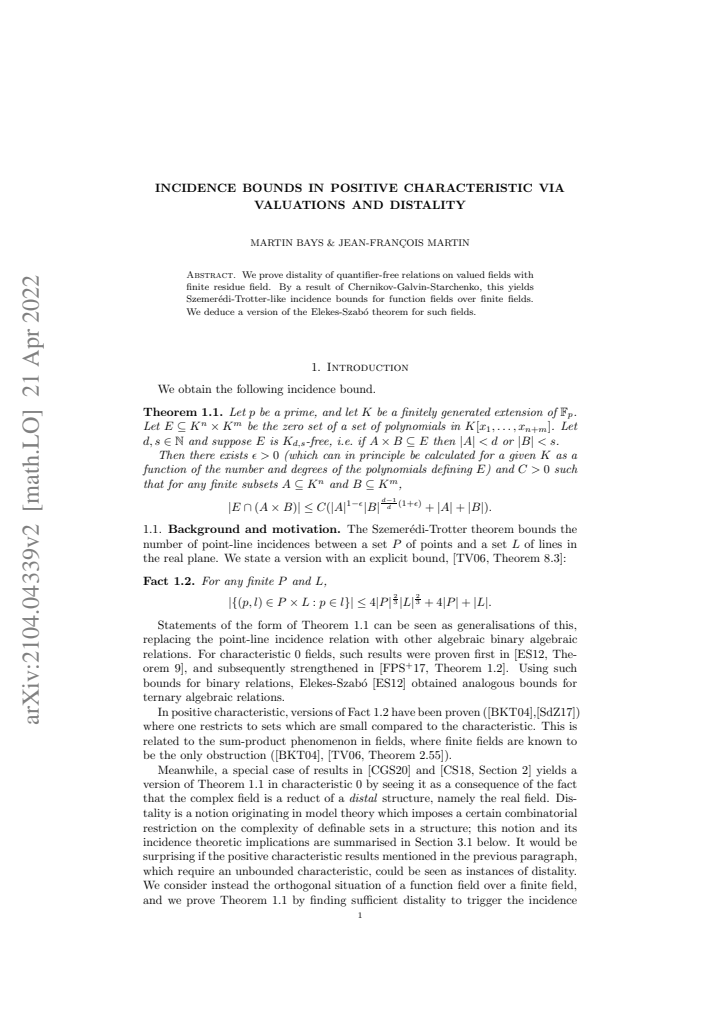 First page