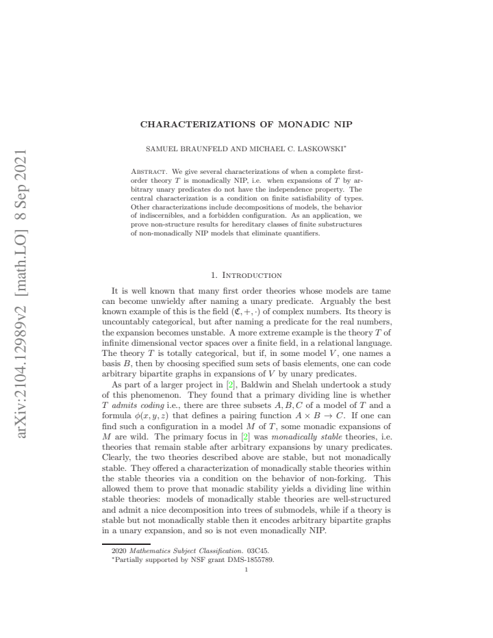 First page