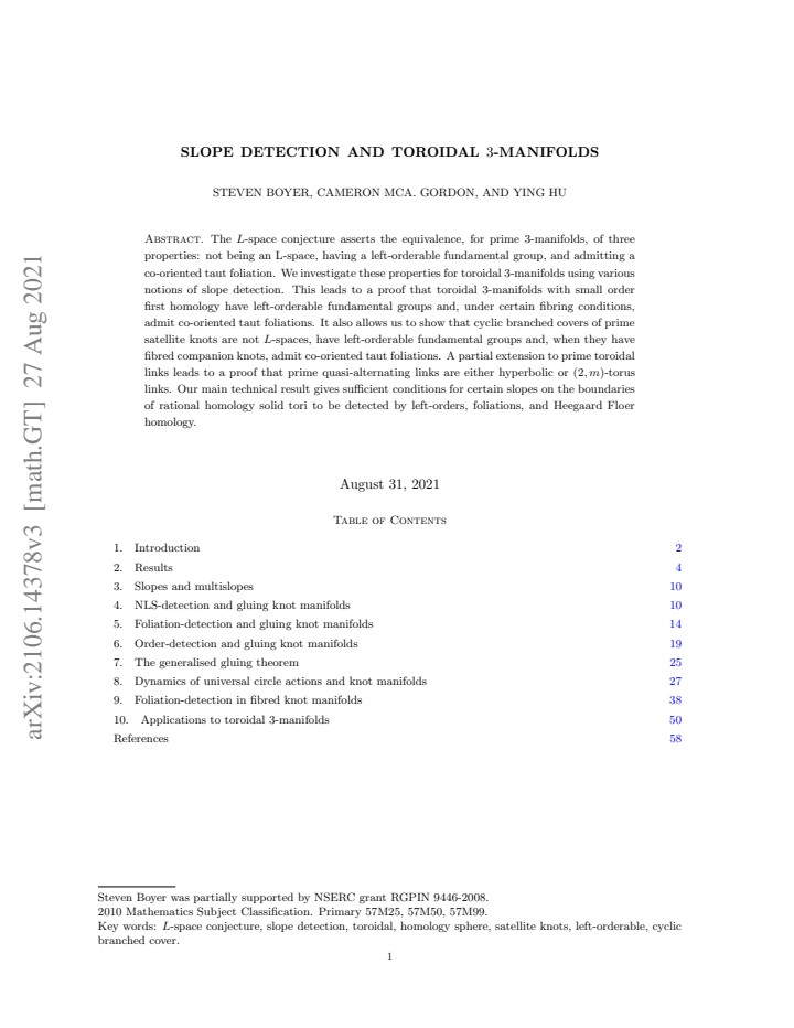 First page