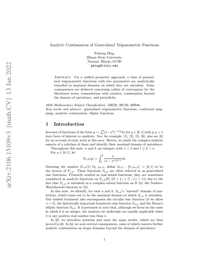 First page