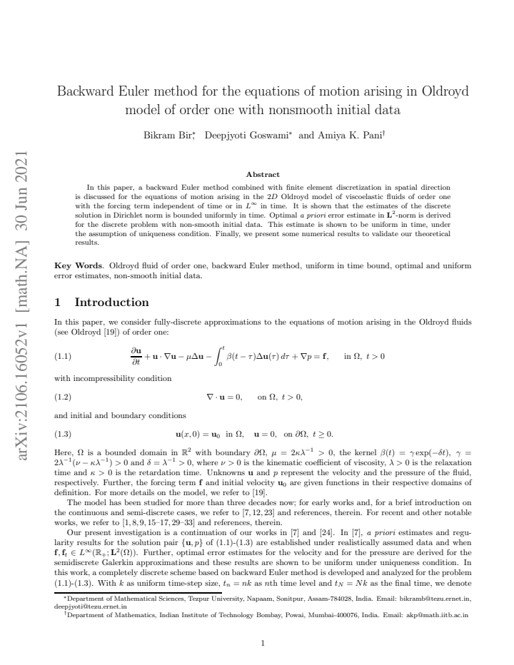 First page